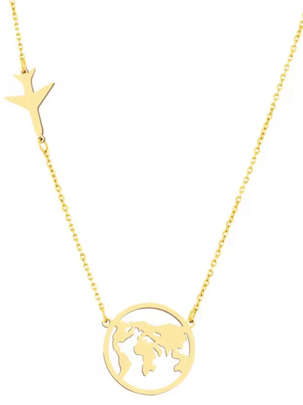 Gold Globe Pendant Necklace - Women Jewelry